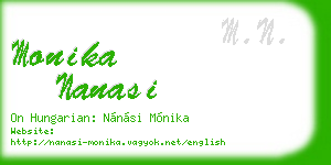 monika nanasi business card